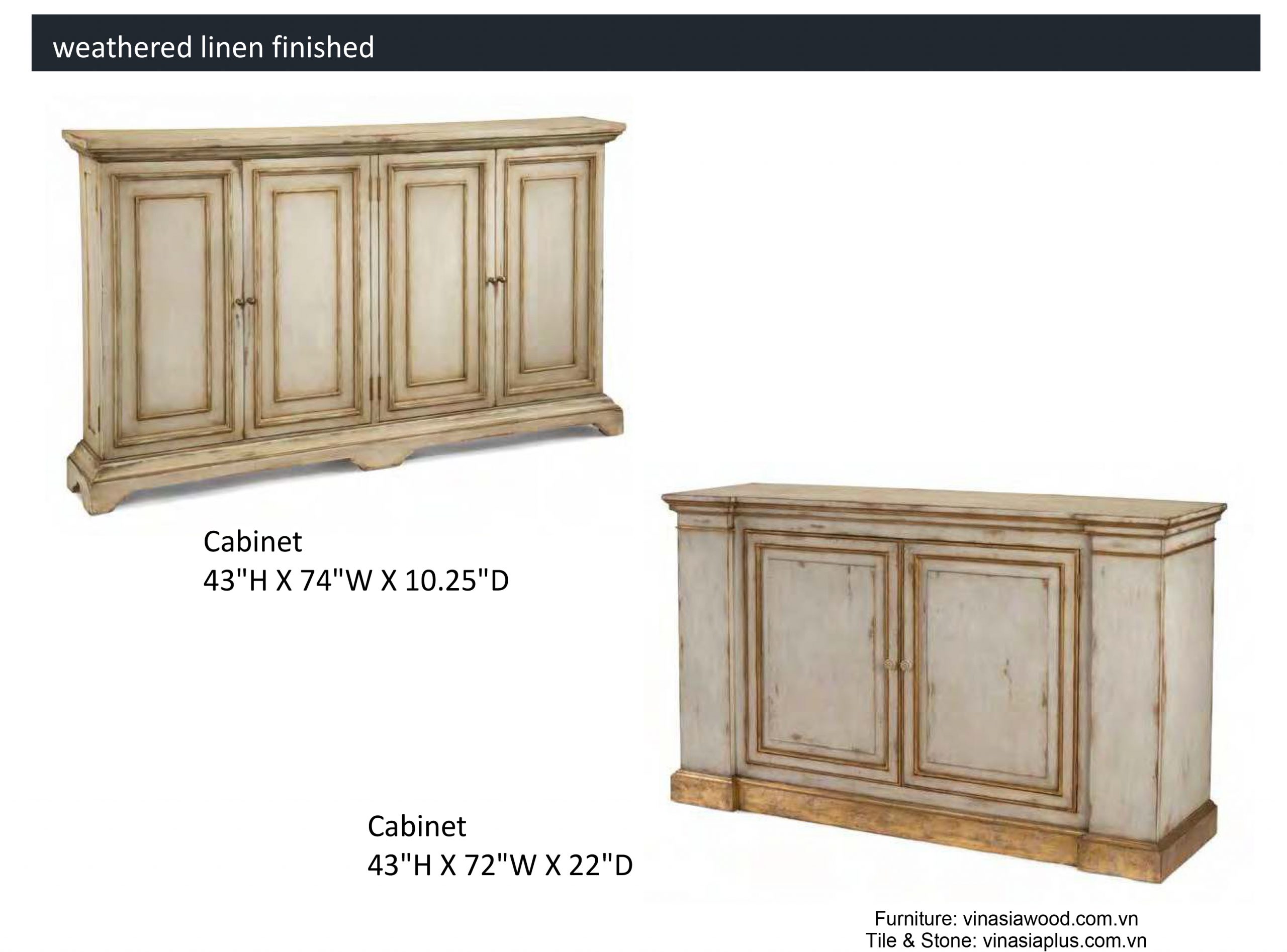 Weathered Line - Antique styles furniture Vinasia Wood